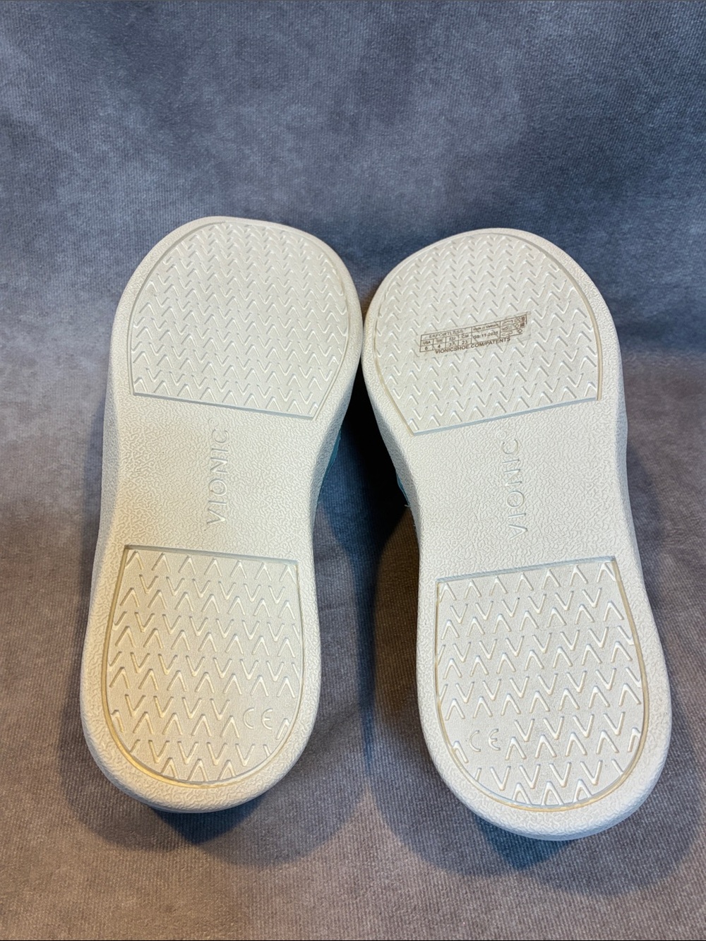 Vionic Women’s Slip-On Mules in Light Blue Nubuck Leather - Picture 7 of 8